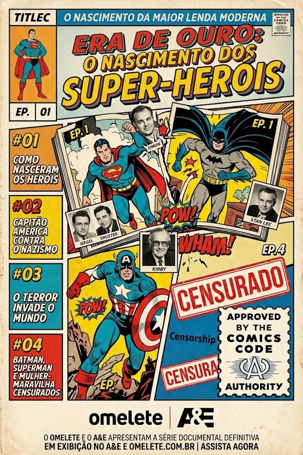 Pôster de Era de Ouro: O Nascimento dos Super-Heróis